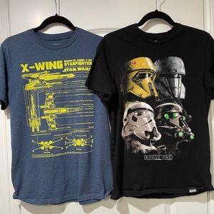 TWO Star Wars T-shirts - men’s size S